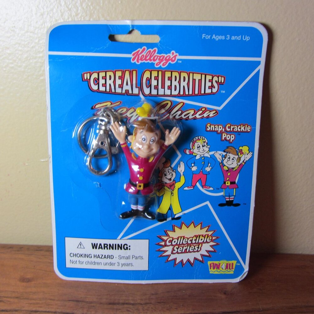 vintage kellogg's cereal POP keychain NIP unopened (W4683)